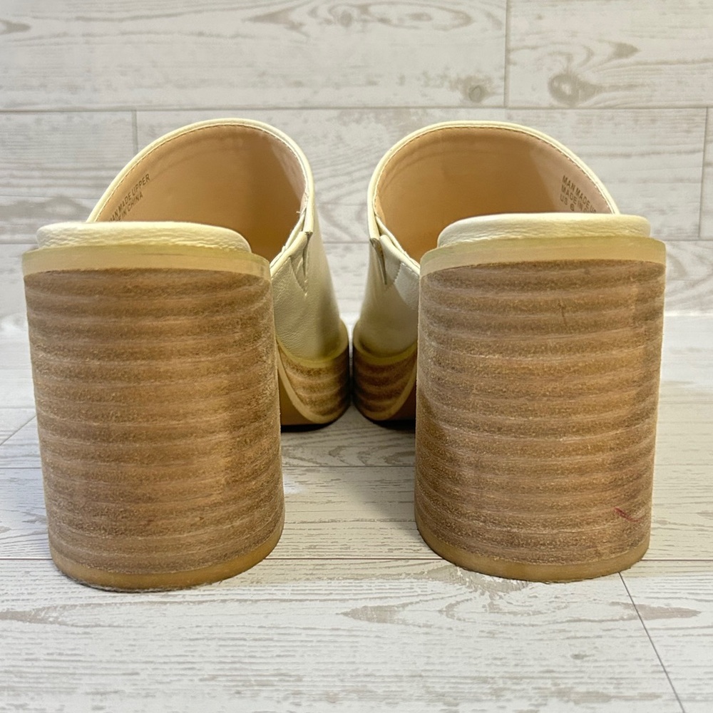 Elegant Cream Heeled Mules - Picture 8 of 11